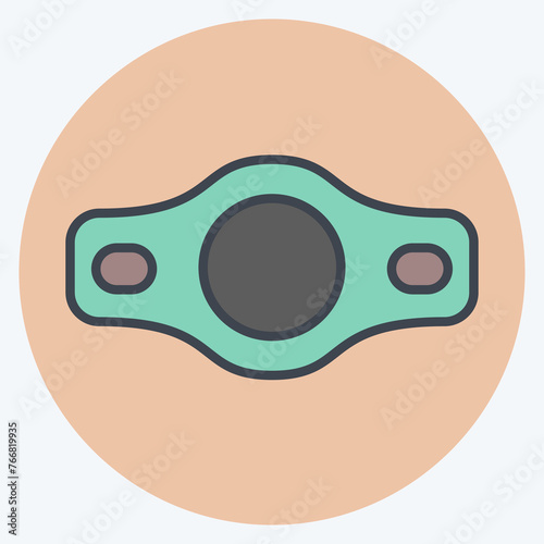 Icon Belt. related to Combat Sport symbol. color mate style. simple design editable. simple illustration.boxing