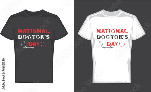 National Doctor's Day t-shirt design template