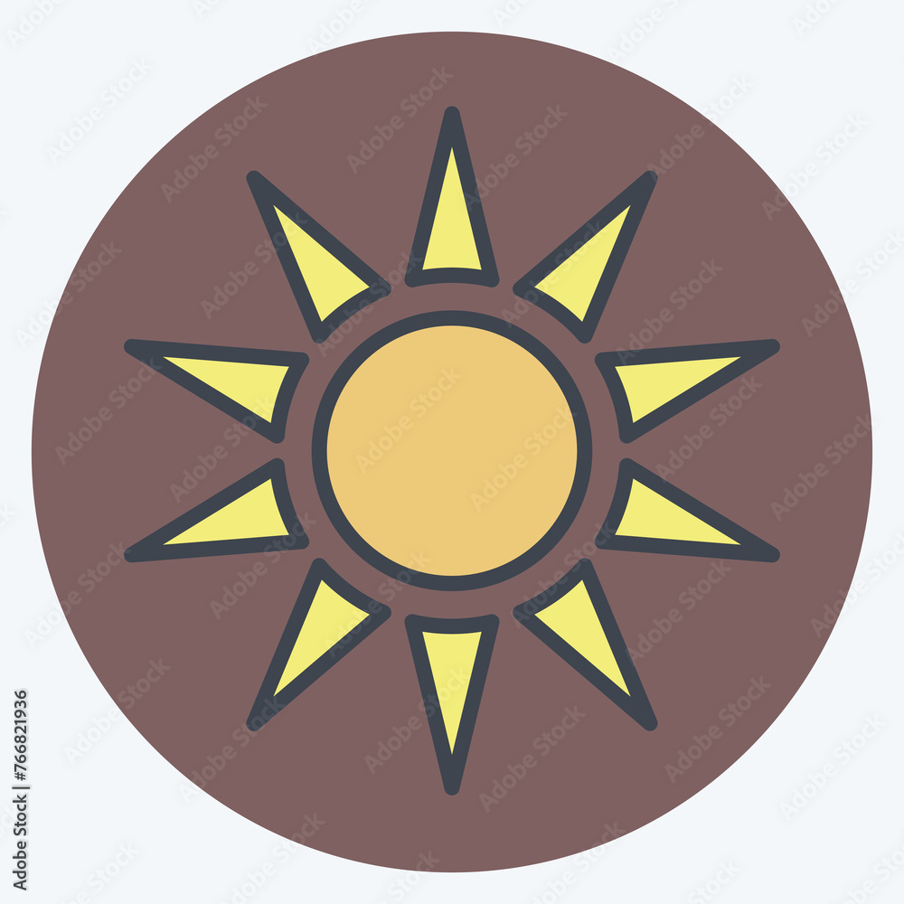 Icon Sunlight. related to Thailand symbol. color mate style. simple design editable. simple illustration. simple vector icons. World Travel tourism. Thai Icon Sunlight. related to Thailand symbol. color mate style. simple design editable. simple illustration. simple vector icons. World Travel tourism. Thai