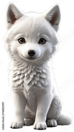 wolf in white background