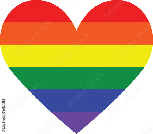 Free Download Traditional Pride Flag Heart Shape Pride Month LGBTQ Rainbow - GFXLoad
