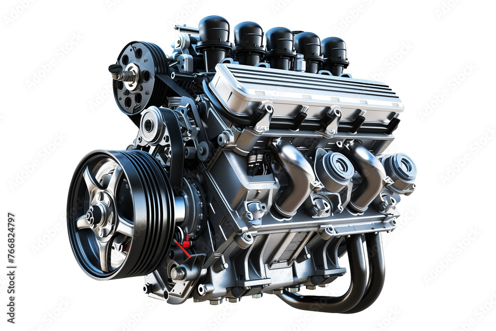 Modern Car engines isolated on transparent background Modern Car engines isolated on transparent background