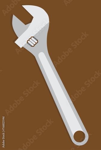 adjustable gas wrench vector illustration