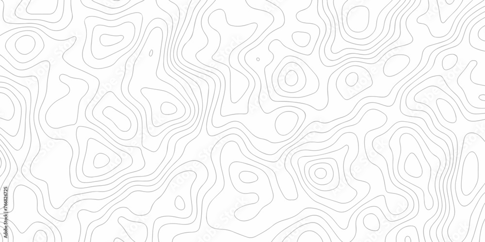 Vector geography landscape Topo contour map on white background, Topographic contour lines. Seamless pattern with lines Topographic map. Geographic mountain relief.