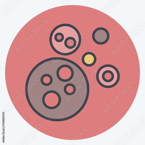 Icon Meteorites. related to Space symbol. color mate style. simple design editable. simple illustration