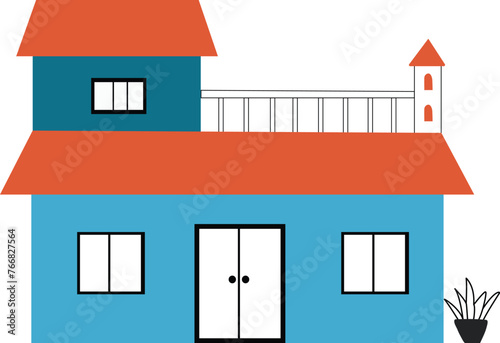 a beautiful  house in the village