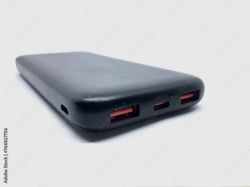 Smartphone power bank isolated on white Smartphone power bank isolated on white