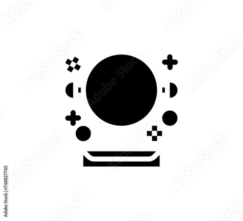 Silhouette Vector bathroom icons. Editable Stroke. Shower, bath, toilet, bidet, mirror, water tap. Laundry and garbage basket. Cosmetics shampoo comb cream. Toilet paper napkins
