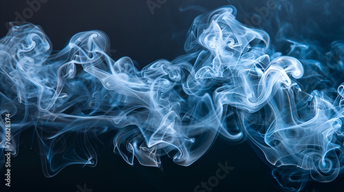 smoke stock image copy space isolated background Chemical explosion with fantastic neon colored smoke isolated on dark background. 3d rendering loop animation, Generative Ai