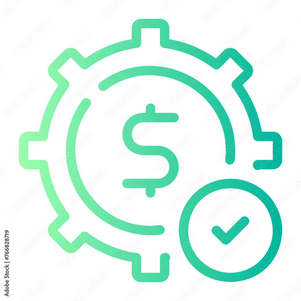 cost effectiveness gradient icon