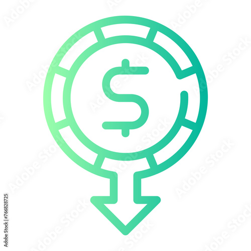 low cost gradient icon