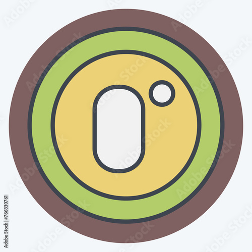 Icon Zero Point. related to Air Conditioning symbol. color mate style. simple design editable. simple illustration