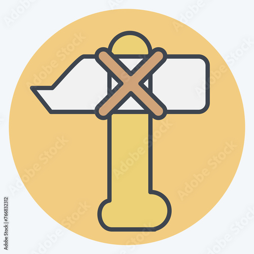 Icon Weapon. related to Prehistoric symbol. color mate style. simple design editable. simple illustration photo