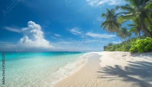 Tropical Escape: Scenic White Sand Beach and Clear Blue Waters © Behram