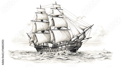 engraved illustration isolated on white background 