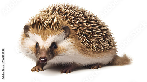 Four toed hedgehog on white background 