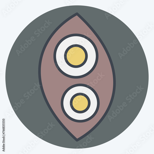 Icon Headlight. related to Spare Parts symbol. color mate style. simple design editable. simple illustration