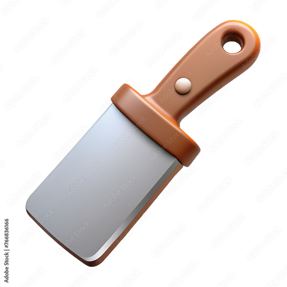 3d stylized cleaver knife with wooden chopping board 3d stylized cleaver knife with wooden chopping board
