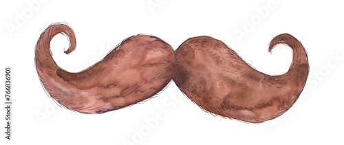 mustache watercolor good quality and good design