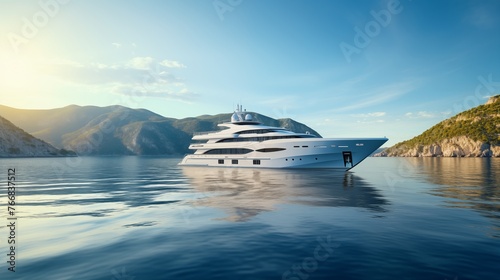 A luxury yacht cruising on calm waters, symbolizing the rewards of successful financial management and investment