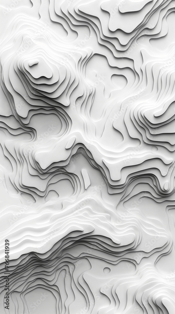 white contour map topview white contour map topview
