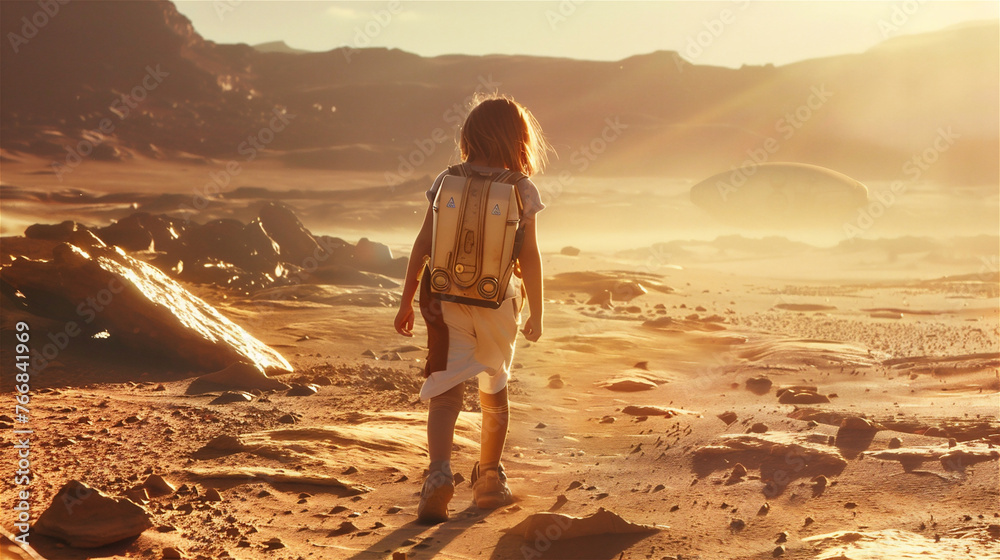A girl on the planet Mars.