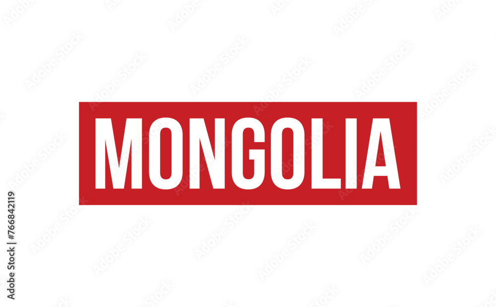 Mongolia Rubber Stamp Seal Vector