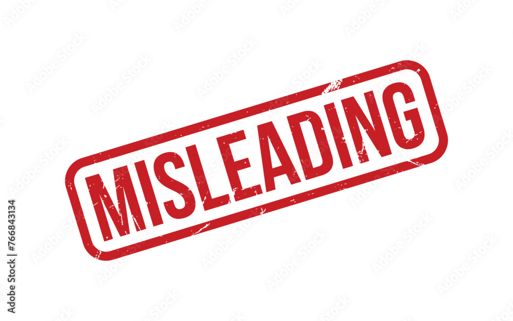 Red Misleading Rubber Stamp Seal Vector Red Misleading Rubber Stamp Seal Vector