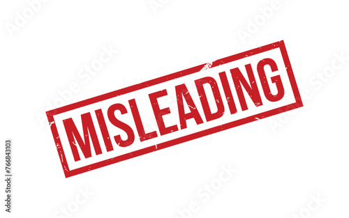 Red Misleading Rubber Stamp Seal Vector