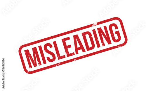 Red Misleading Rubber Stamp Seal Vector
