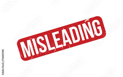 Misleading rubber grunge stamp seal vector