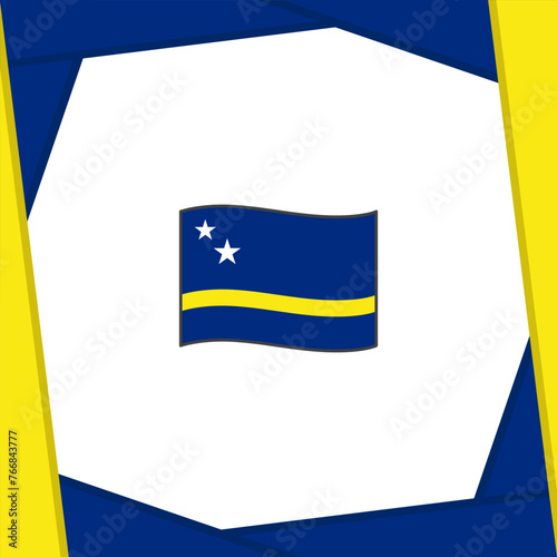 Curacao Flag Abstract Background Design Template. Curacao Independence Day Banner Social Media Post. Curacao Banner