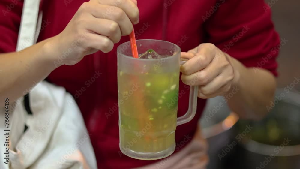 Preparing a Refreshing Fruit Beverage Preparing a Refreshing Fruit Beverage