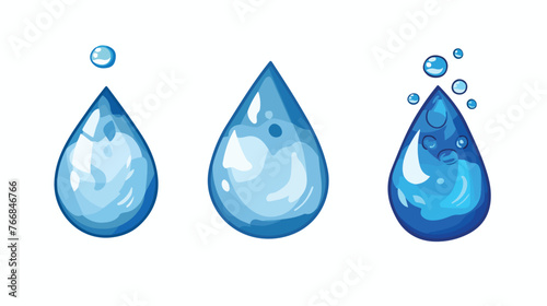 Vector Water Drops Icon Flat vector isolated on white