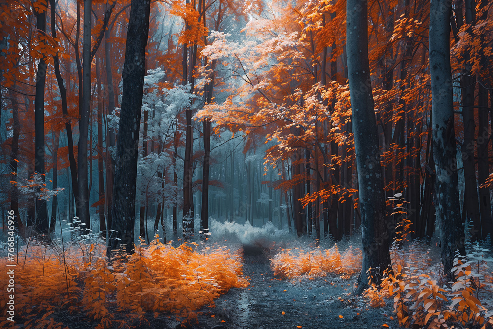 Enchanted Autumn Forest Path