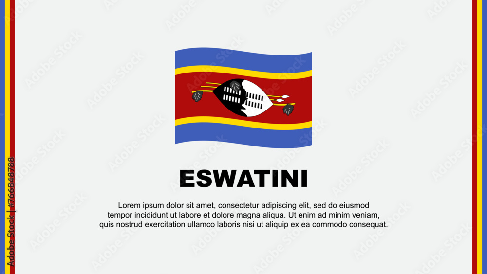Eswatini Flag Abstract Background Design Template. Eswatini Independence Day Banner Social Media Vector Illustration. Eswatini Cartoon Eswatini Flag Abstract Background Design Template. Eswatini Independence Day Banner Social Media Vector Illustration. Eswatini Cartoon