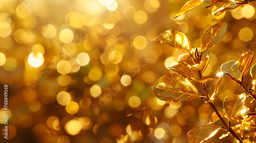 Abstract gold and money tree background. Creative wallpaper.