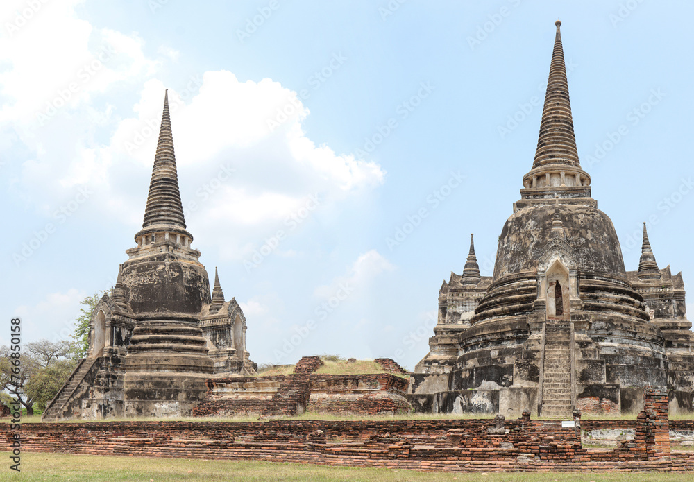 Wat Phra Si Sanphet temple in Ayutthaya, Thailand. Temple in Ayutthaya Historical Park, Ayutthaya, Thailand. UNESCO world heritage. Wat Phra Si Sanphet temple in Ayutthaya, Thailand. Temple in Ayutthaya Historical Park, Ayutthaya, Thailand. UNESCO world heritage.