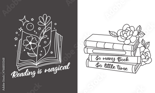 book quotes,  book lover vector, book day