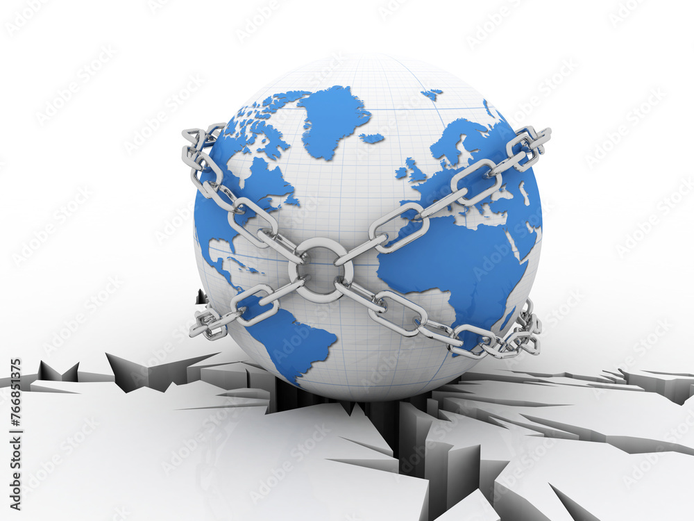 Fototapeta premium 3d rendering world protection concept