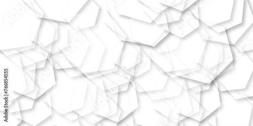 Futuristic abstract honeycomb mosaic white technology background. geometric mesh cell texture. white texture background. Modern Abstract vector illustration. Poster, wallpaper, Landing page. hexagon.