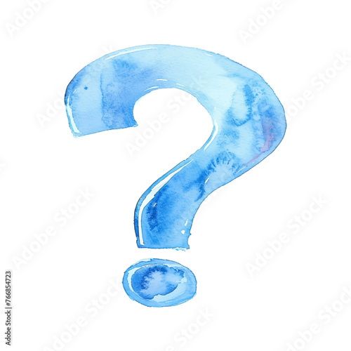 question mark watercolor good quality and good design