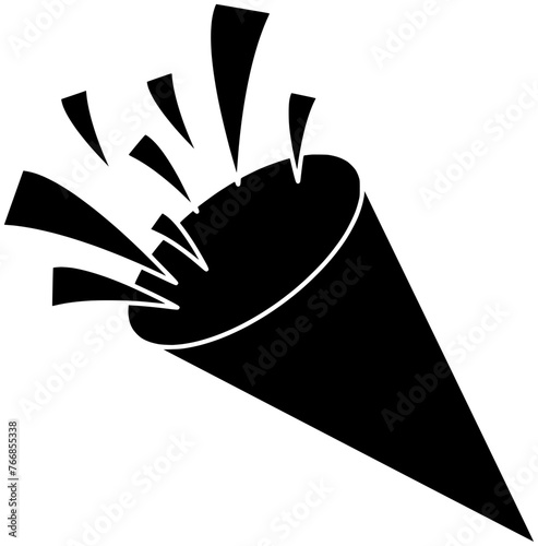 funny illustration confetti silhouette celebration logo day icon april outline humor happy fun fool joke joy party spring holiday shape clown crazy card for vector graphic background