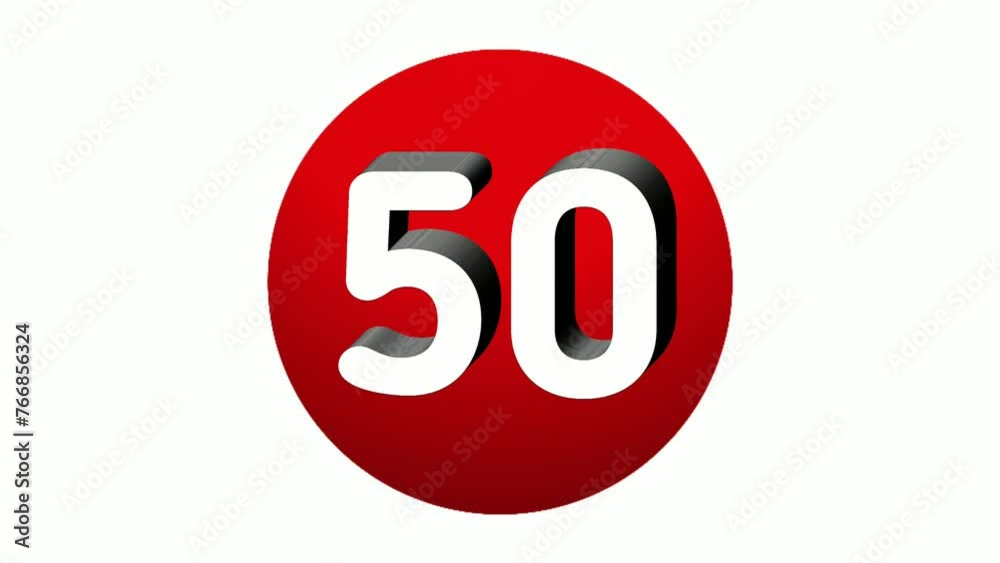 3D Number 50 fifty sign symbol animation motion graphics icon on red sphere on white background,cartoon video number for video elements 3D Number 50 fifty sign symbol animation motion graphics icon on red sphere on white background,cartoon video number for video elements