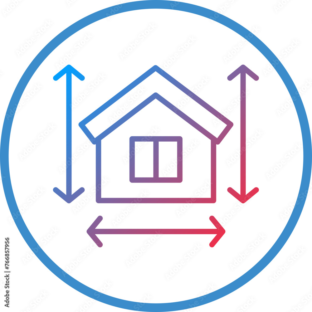 Vector Design House Measurement Icon Style Vector Design House Measurement Icon Style
