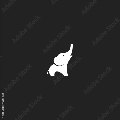 Elephant Looked Up Vector
