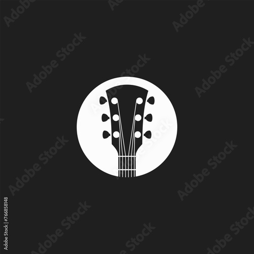 Guitar Tuner In Circle Vector