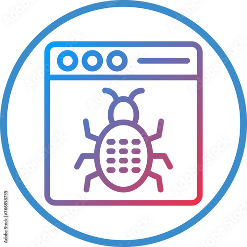 Vector Design Bug Icon Style