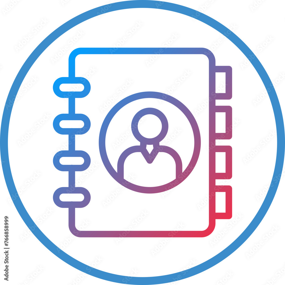 Vector Design Contact List Icon Style Vector Design Contact List Icon Style
