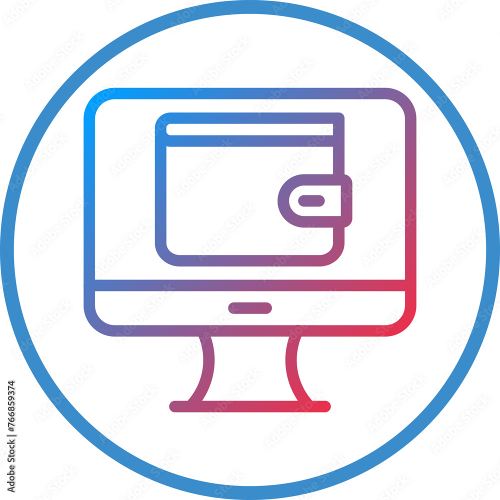 Vector Design Online Wallet Icon Style Vector Design Online Wallet Icon Style